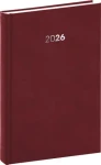 NOTIQUE Denní diář Balakon 2026 bordó / 15 x 21 cm (PGD-DA5BA-6127)