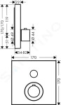 AXOR - ShowerSelect Termostat pod omítku pro 1 spotřebič, chrom 36714000