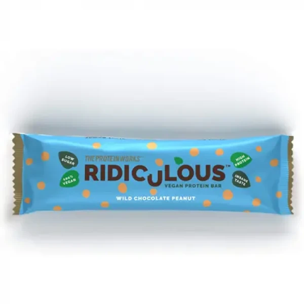 Ridiculous Vegan Protein Bar - The Protein Works (čokoláda arašídy, 47 g) (49204-2-47g-chocolatepeanut)