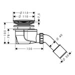 HANSGROHE - Staro '90 Úplná sada s odtokovou soupravou, chrom 60056000