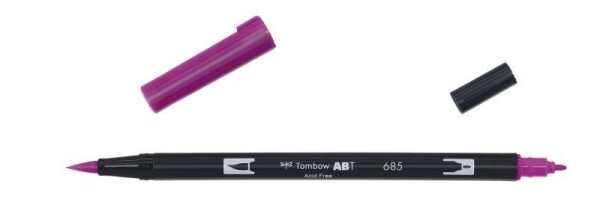 Tombow Oboustranný štětcový fix ABT - deep magenta