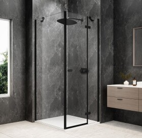 POLYSAN - GLOBE BLACK čtvercový sprchový kout 900x900, čiré sklo, pravé GB1090-3315RB