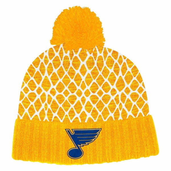 Adidas Pánská zimní čepice St. Louis Blues NHL 2019 20 Goal Net Pudelmütze