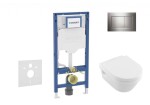 GEBERIT - Duofix Set předstěnové instalace, klozetu Architectura a sedátka softclose, tlačítko Sigma30, chrom SANI11CK1105