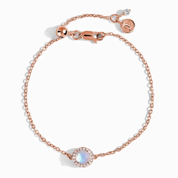 Royal Fashion náramek 14k zlato Vermeil DR24373B-ROSEGOLD-MOONSTONE-TOPAZ