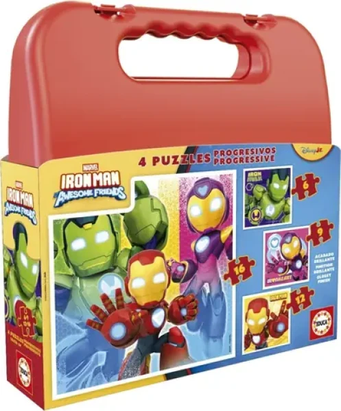 EDUCA Puzzle v kufříku Iron Man 4v1