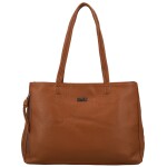 Módní dámská koženková kabelka na rameno Coveri Temari, hnědá