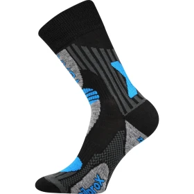 VOXX Ponožky zimní thermo z merino VISION se stříbrem ČERNO-MODRÉ 35-38 110050