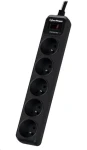CyberPower P0420SUD0-DE černá / Přepěťová ochrana / 5 zásuvek / vypínač / 1.8 m (B0520SC0-FR)