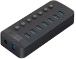 Orico aktivní USB hub 7x USB-A černá / USB hub / 5 Gbps / BC 1.2 / 24W nabíjení (CT2U3-7AB-EU-BK-BP)