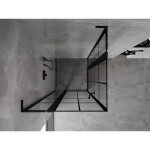 MEXEN/S - Mist L Duo sprchový kout dveře křídlové 90 x 90, černá dekor, černá 8A4L-090L-090P-70-77