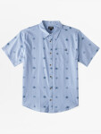 Billabong SUNDAYS MINI BLUE SUEDE pánská košile krátkým rukávem