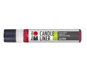 Marabu Candle Liner na svíčky - glitový červený 25 ml