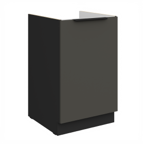 Spodní skříňka pod dřez Aria 50 ZL 1F BB Barva korpusu: Černá, Barva dvířek: GR - Graphite AFM
