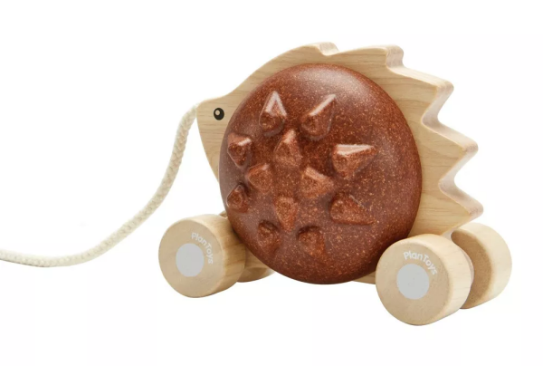 PlanToys PlanToys Tahací ježek - hnědý