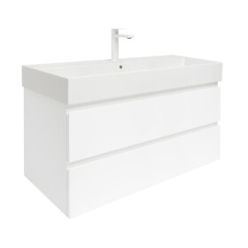 Koupelnová skříňka s umyvadlem SAT B-Way 99x50x45 cm bílá lesk BWAY2100WU2BBI BWAY2100WU2BBI