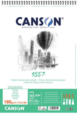 Canson 1557 blok kroužkový 180g A5+ 30 listů