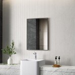 Erga Rectangle, obdélníkové zrcadlo 50x70 cm, černý rám, ERG-V01-RECTAGLE-5070-BK