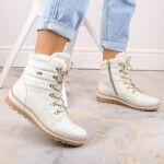 Kožené nepromokavé zateplené boty Remonte W RKR629 white 40