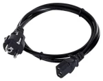 SAVIO CL-138 černá / Napájecí kabel / IEC C13 (M) - Type E (F) / 1,2 m (CL-89)