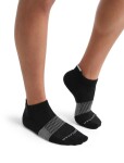 Dámské merino ponožky ICEBREAKER Wmns Multisport Light Micro, Black/Snow/Metro Heather velikost: 41-43 (L)