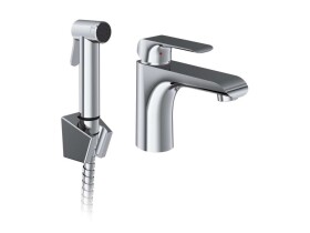 RAVAK - Flat Umyvadlová baterie s bidetovou sprškou, chrom X070438