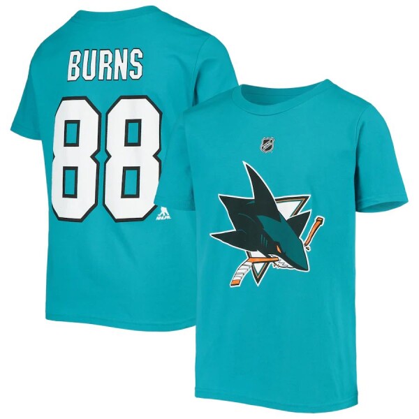 Outerstuff Dětské Tričko San Jose Sharks Brent Burns #88 Name Number Velikost: Dětské L (13 - 14 let)