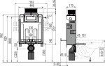 Alcadrain Předstěnový instalační systém pro zazdívání s ovládáním shora nebo zepředu AM119/850 AM119/850