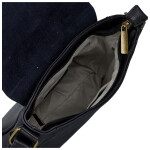 Trendy dámská koženková crossbody kabelka Divina, tmavě modrá