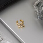 ELENYS Lumia – pozlacená ear cuff náušnice 18K žluté zlato