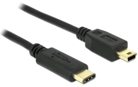 Delock Kabel USB Type-C™ 2.0 samec USB 2.0 typ Mini-B samec 0.5 m černá (83335-D)