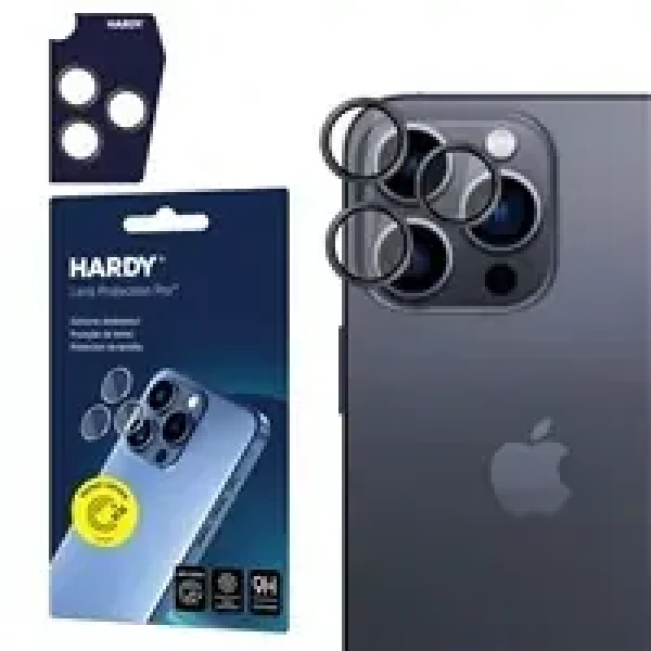 3mk Hardy Lens Protection Pro skla na fotoaparát pro Apple iPhone 16 Pro/16 Pro Max Titanium Grey (5903108588744)