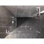 MEXEN/S - Lunar L sprchový kout dveře křídlové levá 95 x 80, transparent, bílá 834L-095-080-20-00-L