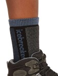 Dětské merino turistické ponožky ICEBREAKER Kids Ski+ Medium OTC, Black/Dawn/Graphite velikost: 24-26 (S)