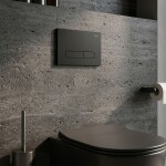 REA - Podomítkový Instalační Set Slim 024N pro WC s Tlačítkem HD Black KPL-E1633