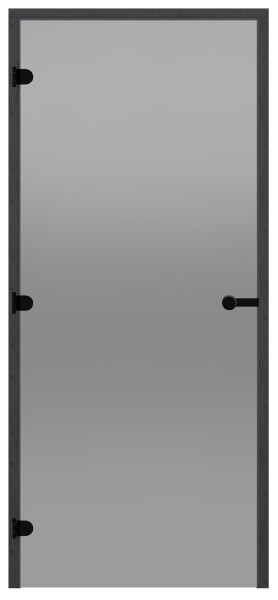 Dveře do sauny HARVIA 8x21, šedé 790x2090 mm, borovice, černý rám CD82102BLL