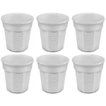 Bialetti Bicchierini bílé porcelánové šálky na espresso 6 x 80 ml