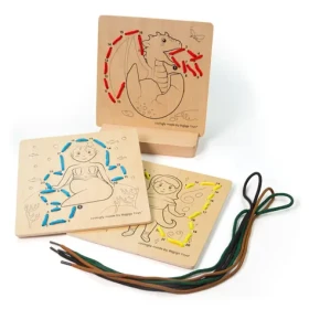 Bigjigs Toys Provlékání podle čísel - Pohádky