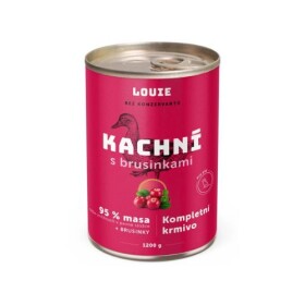 Louie konzerva Kachní s brusinkami Hmotnost: 1200g
