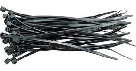 Vorel Stahovací pásky 430x4,8 mm černé / Stahovací páska / Nylon / UV odolná / 100 ks (TO-73897)