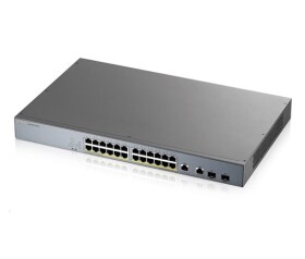 Zyxel GS1350-26HP 26 Port smart managed CCTV PoE switch, long range, 375W, 24x GbE, 2x combo RJ45/SFP EDF_311747