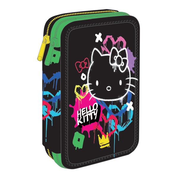 Colorino penál Jumper 2, Hello Kitty Neon black, plný, PES