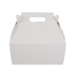 Cake star Dortová krabice bílá s uchytem 25x25x12cm