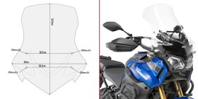 D2119St plexi čiré Yamaha XT 1200ZE Super Teneré (14-20), vxš565x500 mm