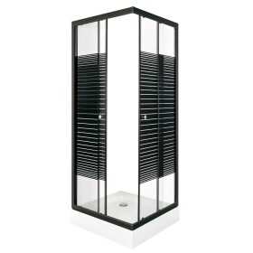 KERRA - Sprchový kout Pico Black STR 70 s vaničkou 5907548116093