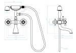 Kuchinox - STILO nástěnná vanová baterie s příslušenstvím, chrom BKI_011D