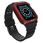 Hurtel Protect Strap pro Apple Watch 38/40/41 mm černá, červená / Řemínek / S ochranným krytem / Odolný