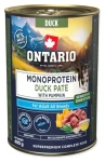 ONTARIO Konzerva Adult monoprotein kachní s dýní 400 g / Superprémiová / Paté / 91 % masa a vývaru (214-860057)