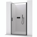 CERANO - Sprchové otočné dveře Porte L/P - 8 mm - černá matná, transparentní sklo - 80x195 CER-413486