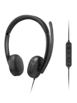 Lenovo VoIP Headset 5000 černá / Drátová sluchátka / mikrofon / USB-C / stereo (4XD1R88995)